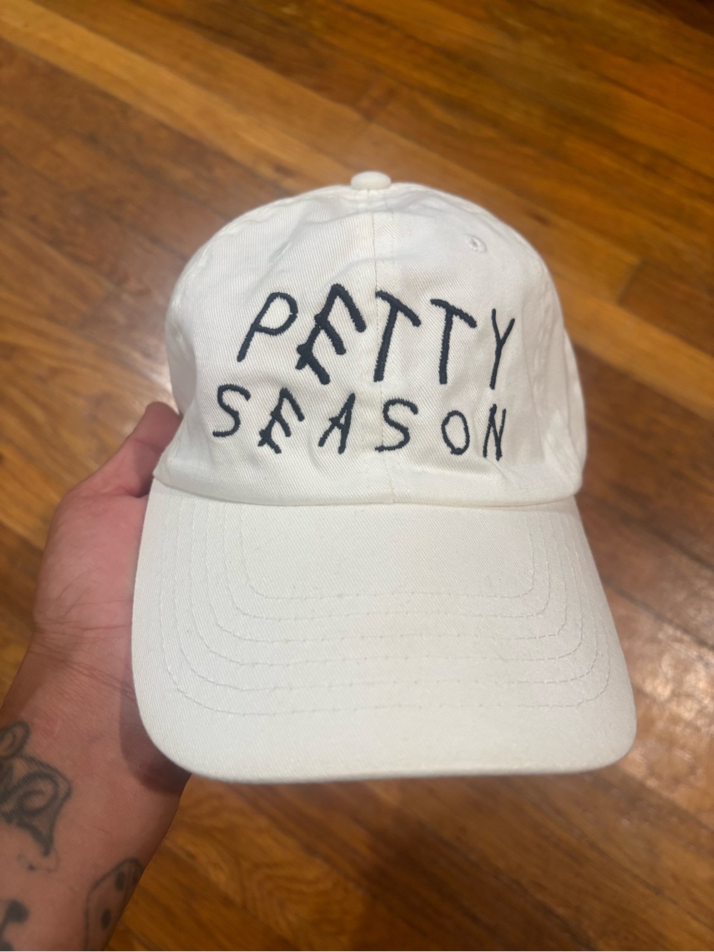 Petty Season White Embroidered Baseball Cap